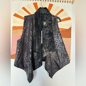 Vintage Petit Pois by Viviana G. Fur vest coat